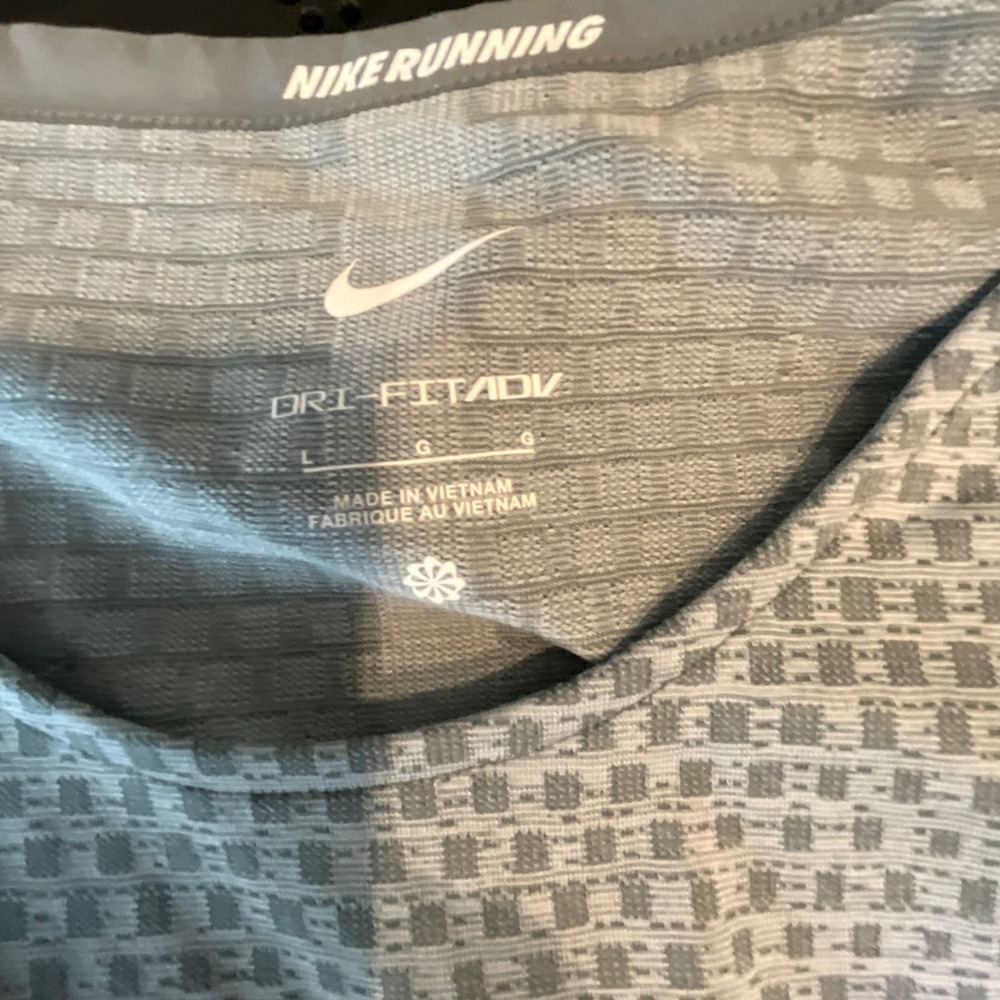 Nike Running Dri-FIT ADV TechKnit Ultra Shirt Mens L Grey Training Gym Top‎ - Picture 6 of 8